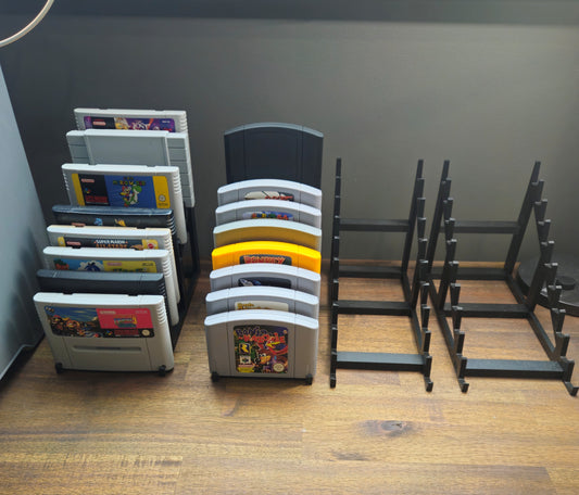 N64 SNES Mega Drive 10 Game Cartridge Stands
