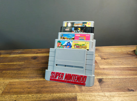 Super Nintendo 5 Game Catridge Holder for PAL and NTSC